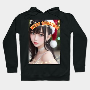 Merry Christmas Anime Girl Cosplay Xmas Cute Christmas Girl Hoodie